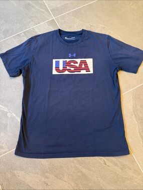 Under Armour Navy Short-Sleeve USA Graphic Tee